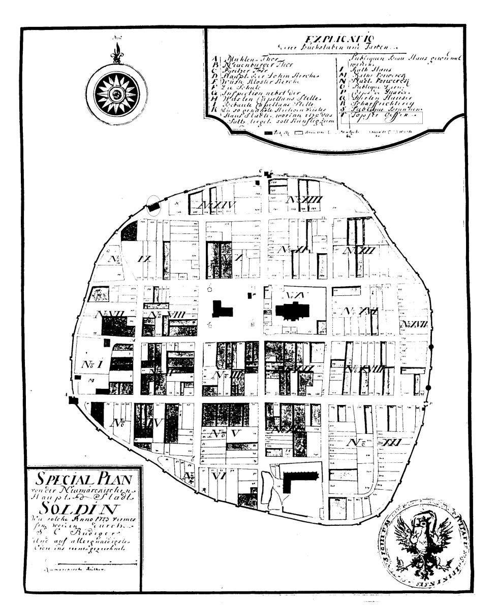 archiwalny plan miasta