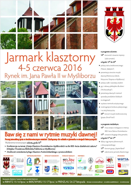 Grafika - plakat pierwszej edycji Jarmarku Klasztornego
